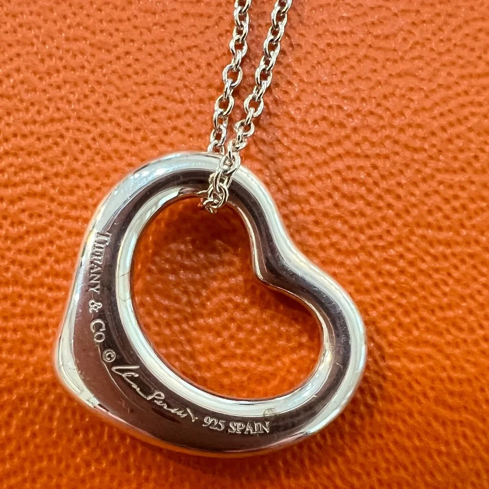 Tiffany & Co Elsa Peretti Open Heart Necklace - Picture 1 of 5